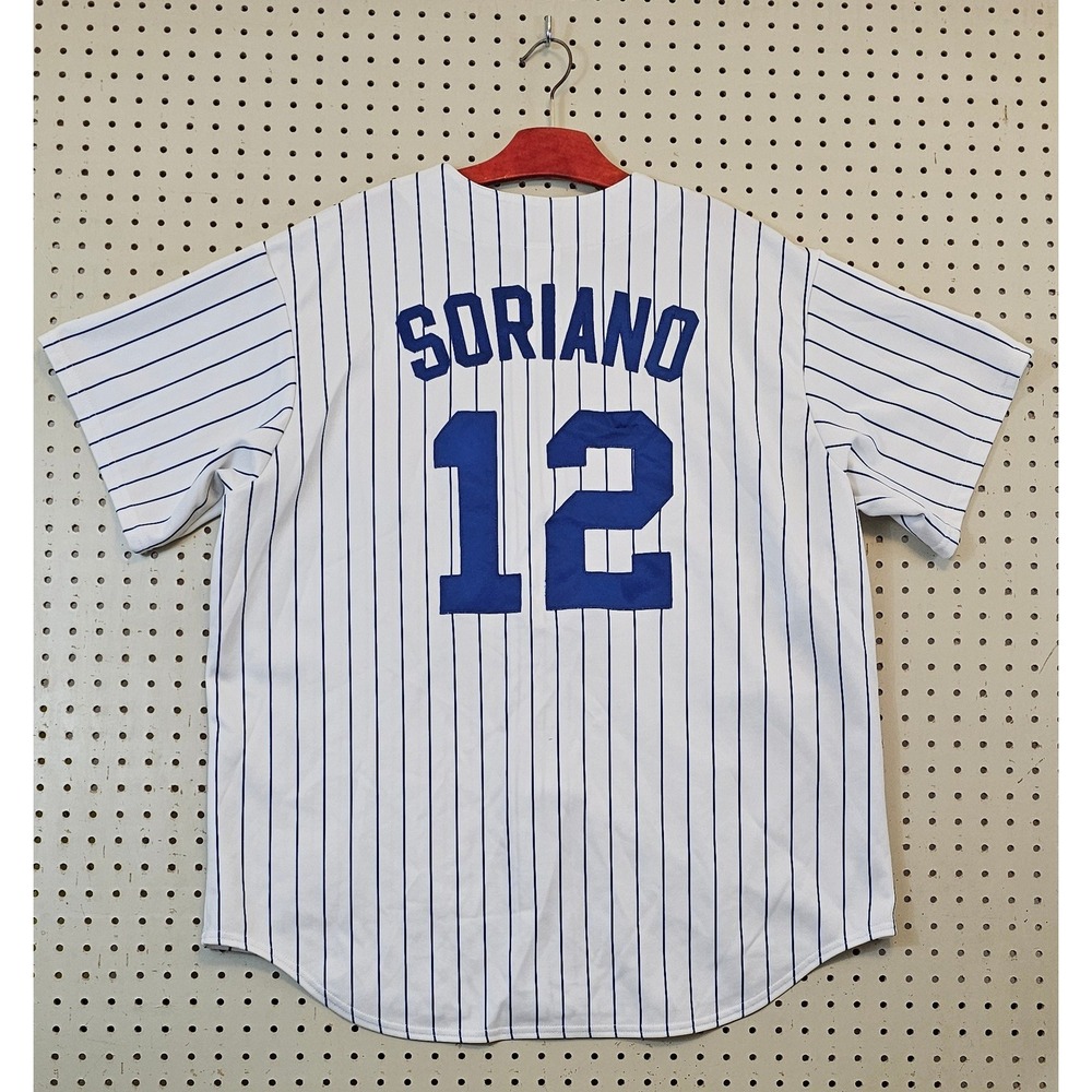 Majestic Chicago Cubs Alfonso Soriano 12 Jersey White Home Mens 2X MLB
